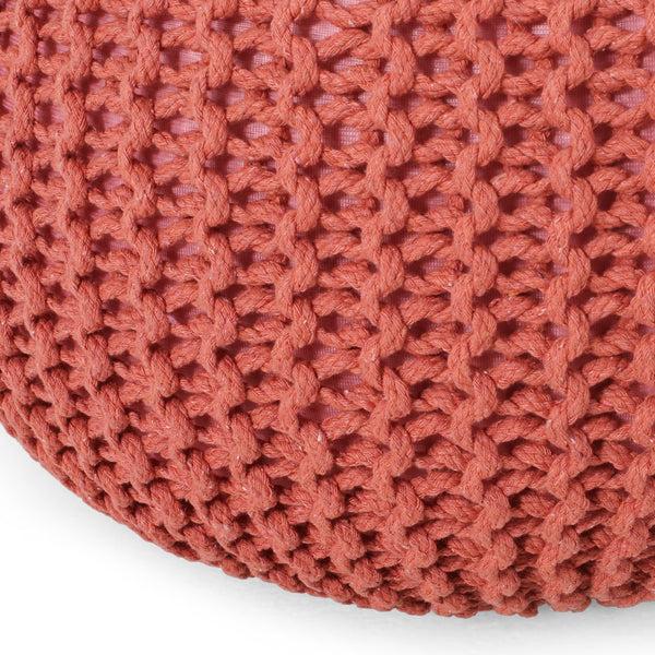 Gdf Studio Poona Hand Knitted Artisan Pouf