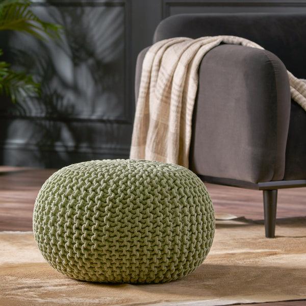 Gdf Studio Poona Handcrafted Modern Cotton Pouf