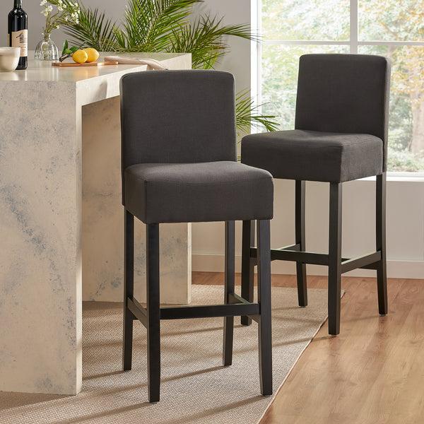 Gdf Studio Prim Backed Fabric Barstools (Set Of 2)