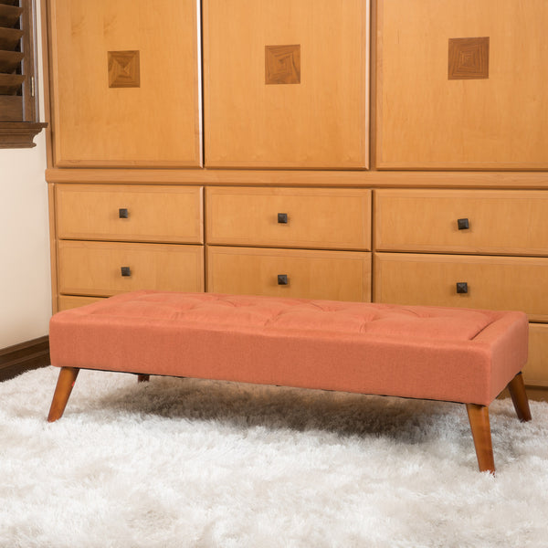 Gdf Studio Pyram Mid Century Modern Ottoman Bench