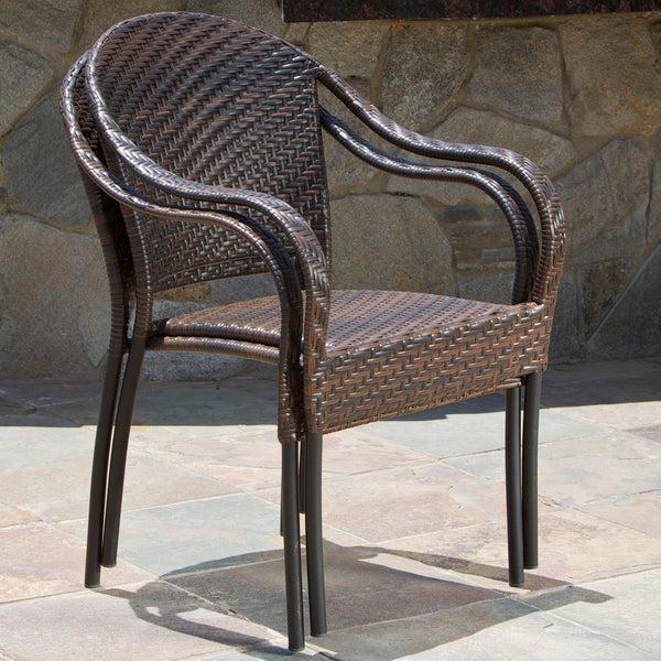 Gdf Studio Rancho Outdoor Wicker Chair (Set Of 2)