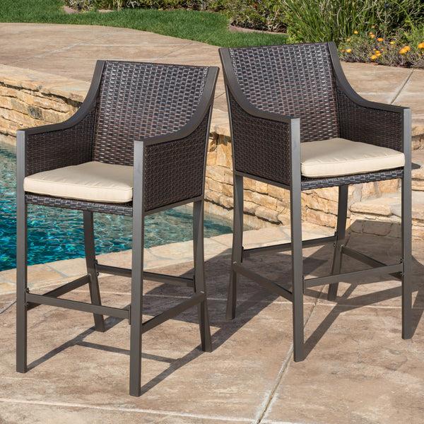 Gdf Studio Rani Brown 25-Inch Barstool (Set Of 2)