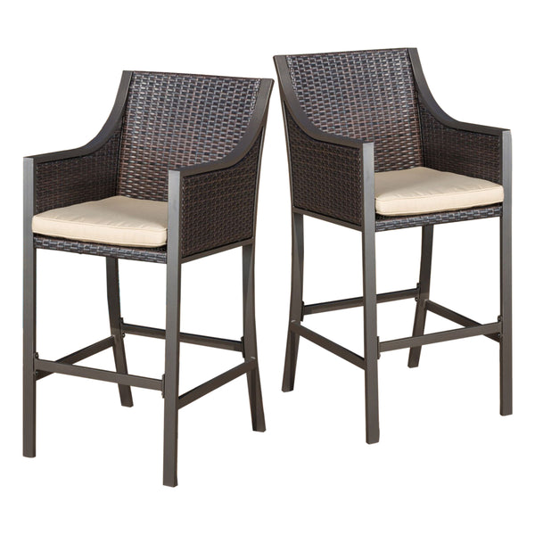 gdf studio Rani Brown 25-Inch Barstool (Set of 2)