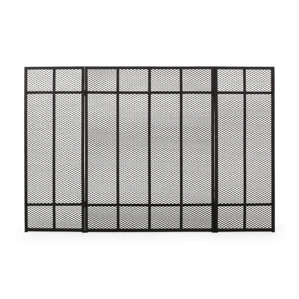 Gdf Studio Raven Modern Iron Fireplace Screen