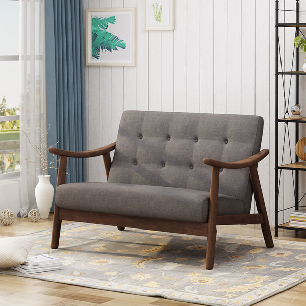Gdf Studio Redding Mid-Century Modern Settee