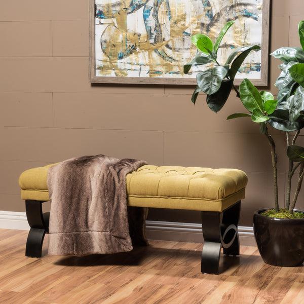 Gdf Studio Reddington Tufted Fabric Ottoman Bench