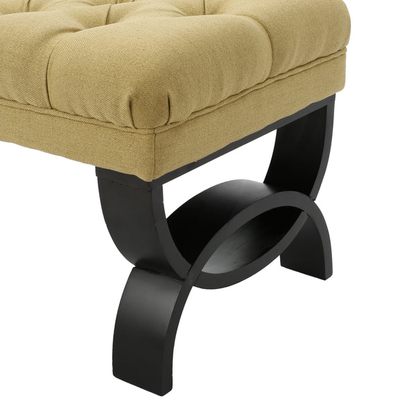 Gdf Studio Reddington Tufted Fabric Ottoman Bench