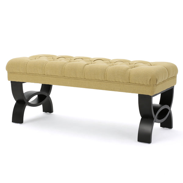 gdf studio Reddington Tufted Fabric Ottoman Bench