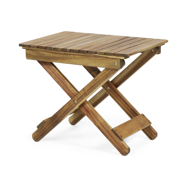 Gdf Studio Reed Outdoor Folding Side Table