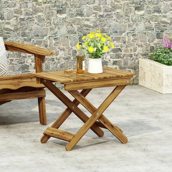 gdf studio Reed Outdoor Folding Side Table