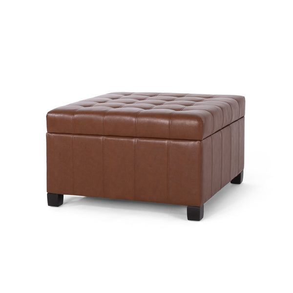 Gdf Studio Rigby Faux Leather Storage Ottoman