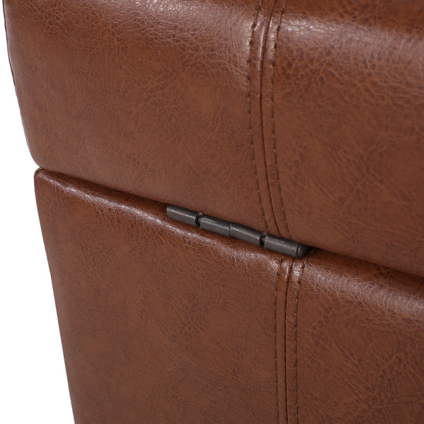 Gdf Studio Rigby Faux Leather Storage Ottoman