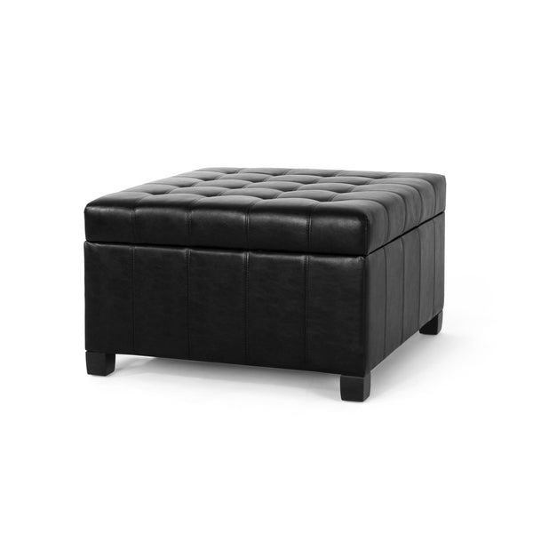 gdf studio Rigby Faux Leather Storage Ottoman