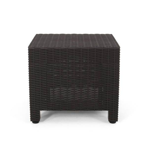 gdf studio Riley Outdoor Wicker Print Side Table