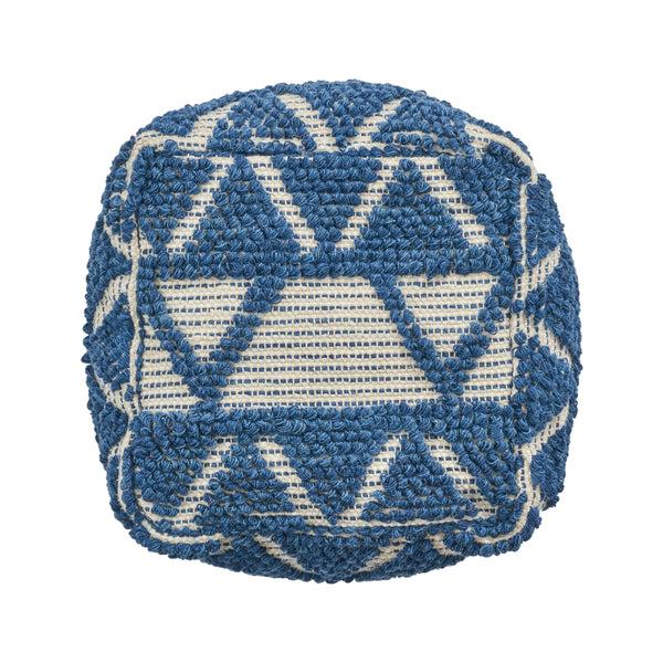 gdf studio Ronin Boho Wool and Cotton Ottoman Pouf