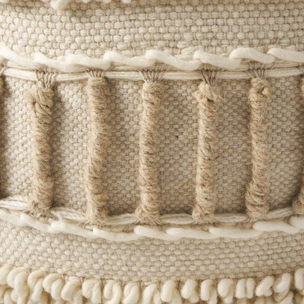 Gdf Studio Roth Boho Handcrafted Fabric Cube Pouf