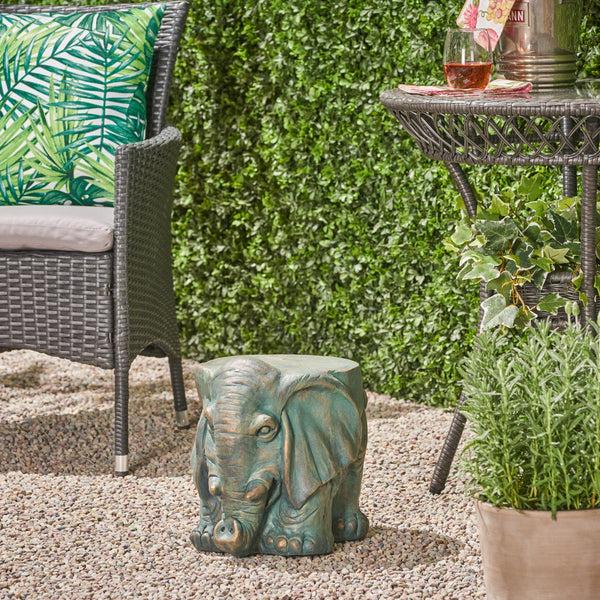 Gdf Studio Salome Elephant Garden Stool