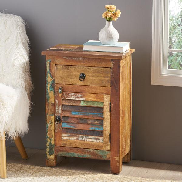 Gdf Studio Salome Wooden Side Table With Drawer
