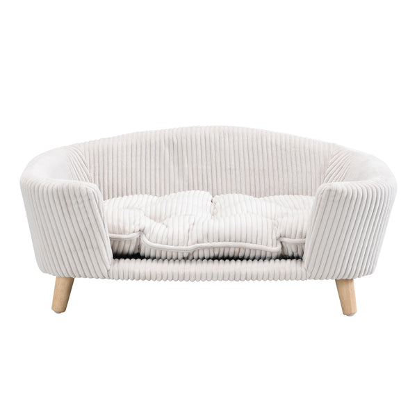Gdf Studio Samuel Mid Century Small Plush Pet Bed