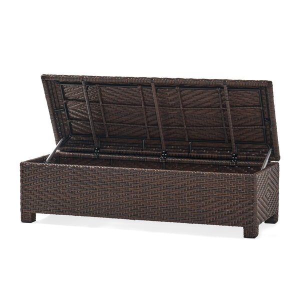 Gdf Studio Santa Cruz Brown Wicker Storage Ottoman