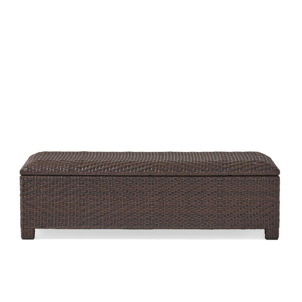 gdf studio Santa Cruz Brown Wicker Storage Ottoman