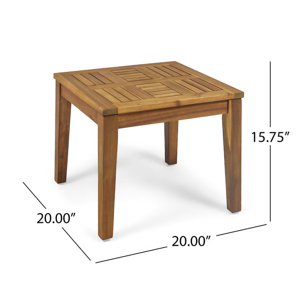 Gdf Studio Savannah Outdoor Acacia Wood Side Table