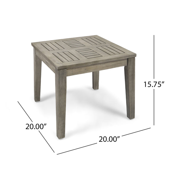 Gdf Studio Savannah Outdoor Acacia Wood Side Table