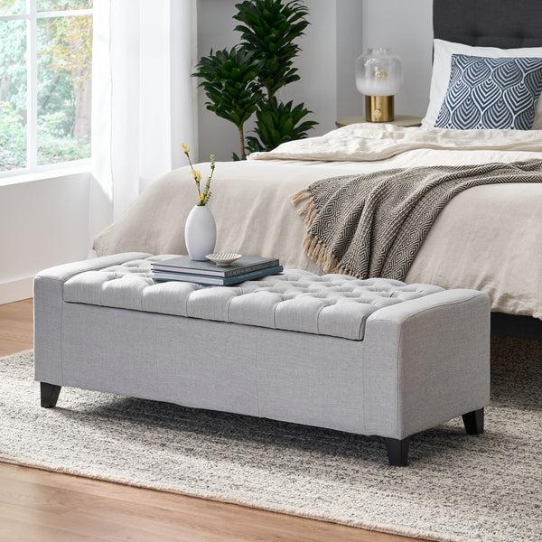 Gdf Studio Seattle Tufted Storage Ottoman Bench