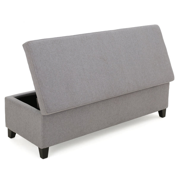 Gdf Studio Selma Wood Fabric Storage Ottoman