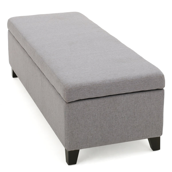 Gdf Studio Selma Wood Fabric Storage Ottoman