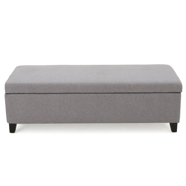gdf studio Selma Wood Fabric Storage Ottoman