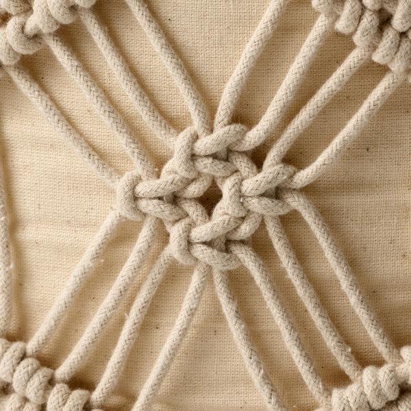 Gdf Studio Shashwat Macrame Cube Pouf