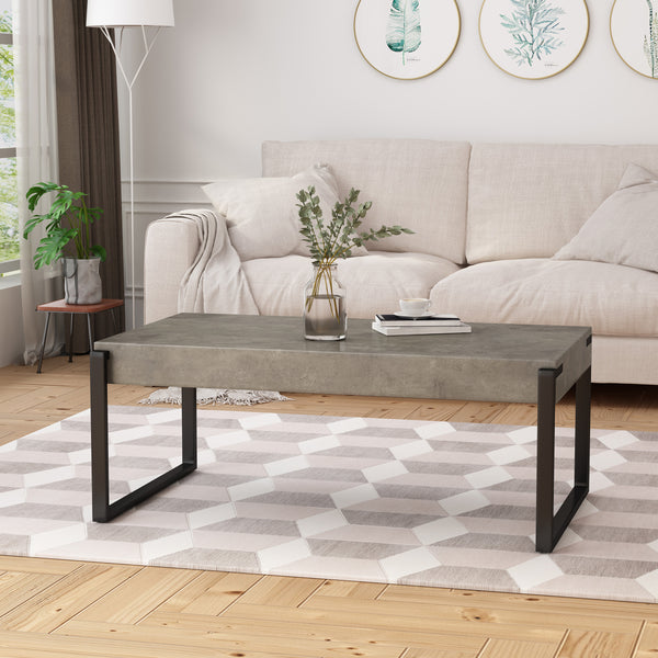 Gdf Studio Shaw Modern Industrial Coffee Table