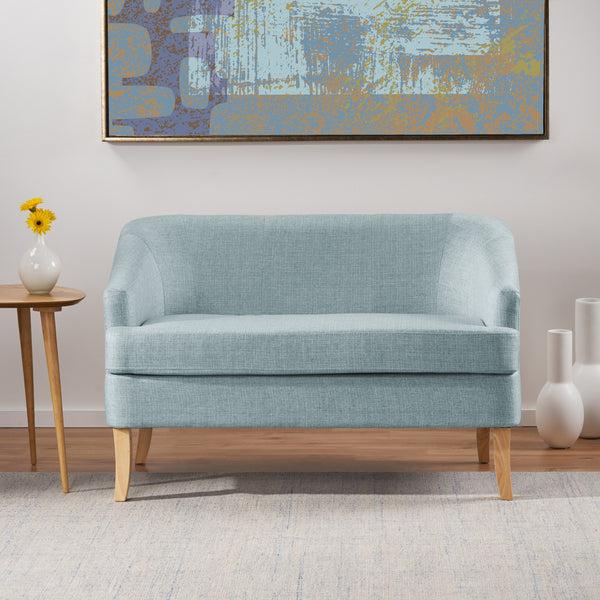 Gdf Studio Shelby Mid Century Modern Fabric Settee