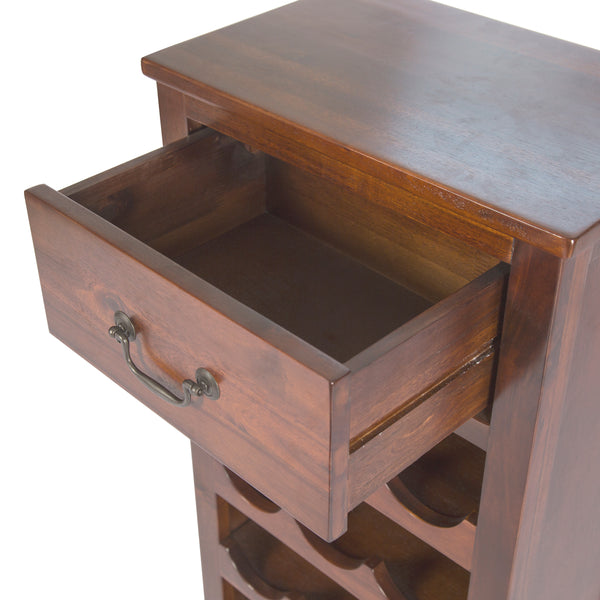 Gdf Studio Shelby Wine Rack & Drawer Wood Cabinet