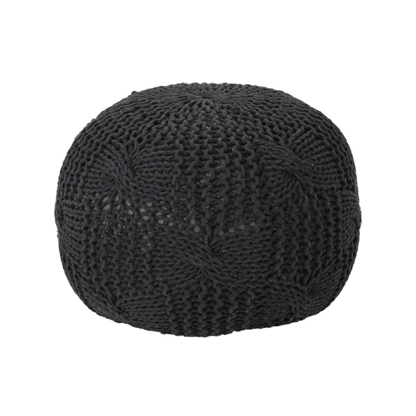 Gdf Studio Simi Knitted Cotton Pouf