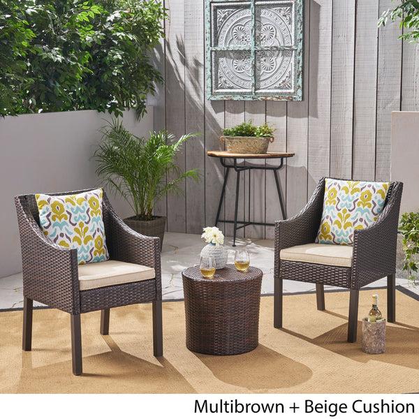Gdf Studio Sims Outdoor 3 Piece Wicker Chat Set