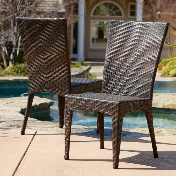 Gdf Studio Solana Outdoor Wicker Chairs (Set Of 2)