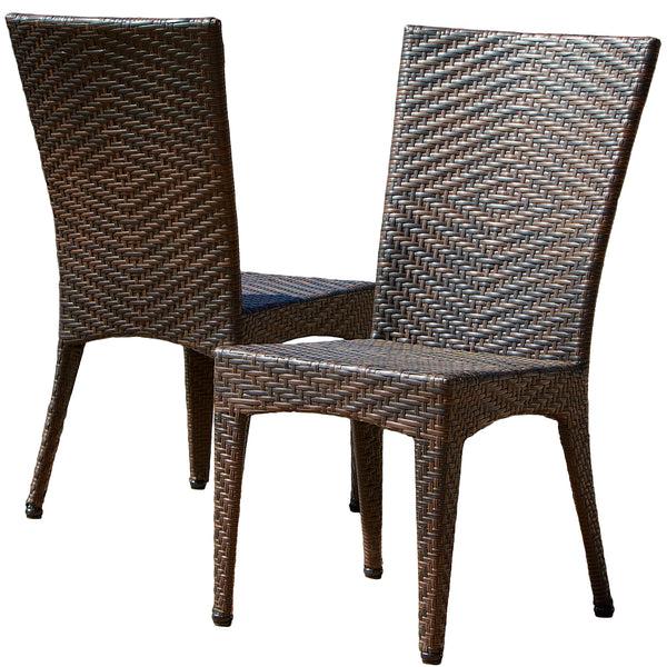 gdf studio Solana Outdoor Wicker Chairs (Set of 2)