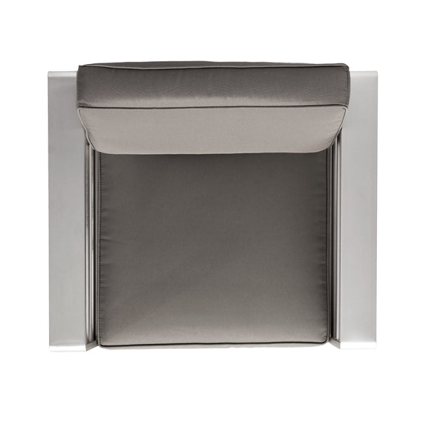 Gdf Studio Soledad Gray Fabric Outdoor Club Chair