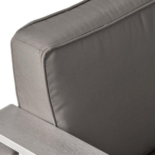 Gdf Studio Soledad Gray Fabric Outdoor Club Chair