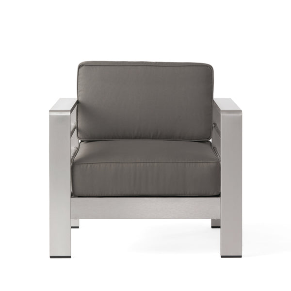 gdf studio Soledad Gray Fabric Outdoor Club Chair