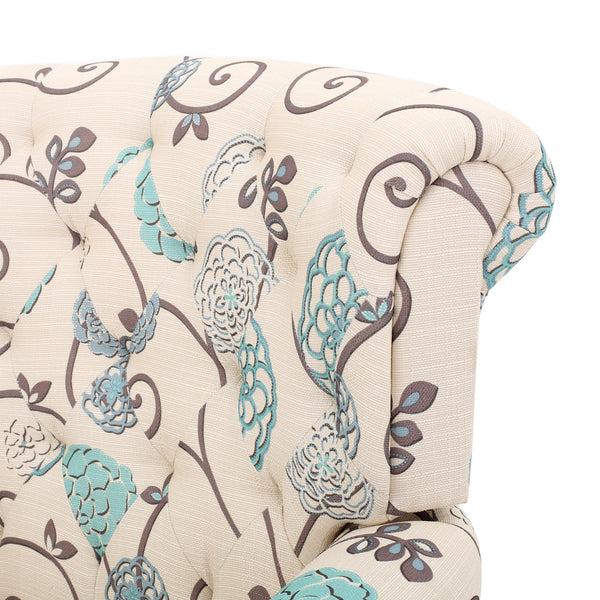 Gdf Studio Solvang Floral Tufted Fabric Club Chair