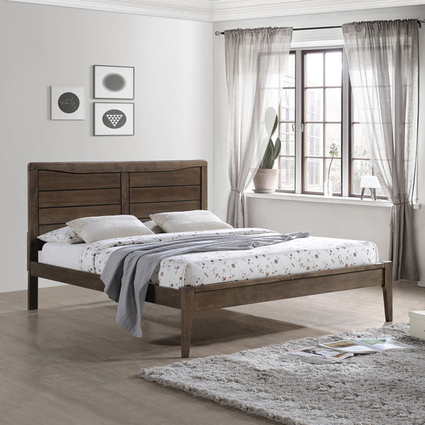 Gdf Studio Stacey Rustic Wooden Queen Platform Bed