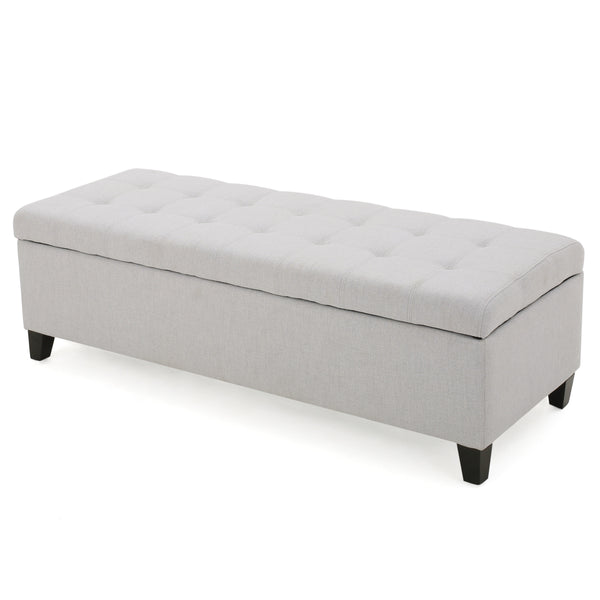 Gdf Studio Sterling Fabric Tufted Storage Ottoman