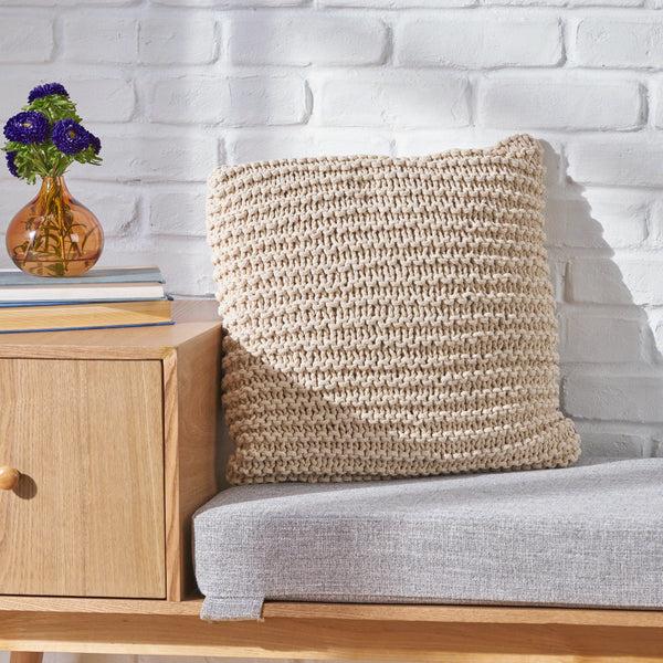 Gdf Studio Tate Knitted Cotton Pillow