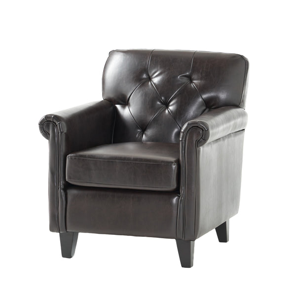 gdf studio Teague Tufted Rolled Arm Club Chair