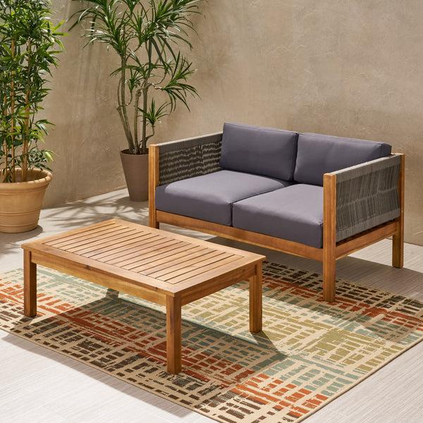 Gdf Studio Theresa Outdoor Loveseat Set