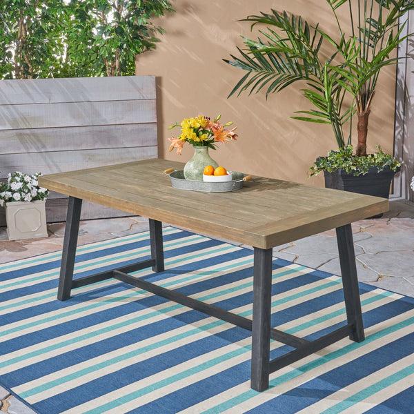 Gdf Studio Toby Outdoor Acacia Wood Dining Table