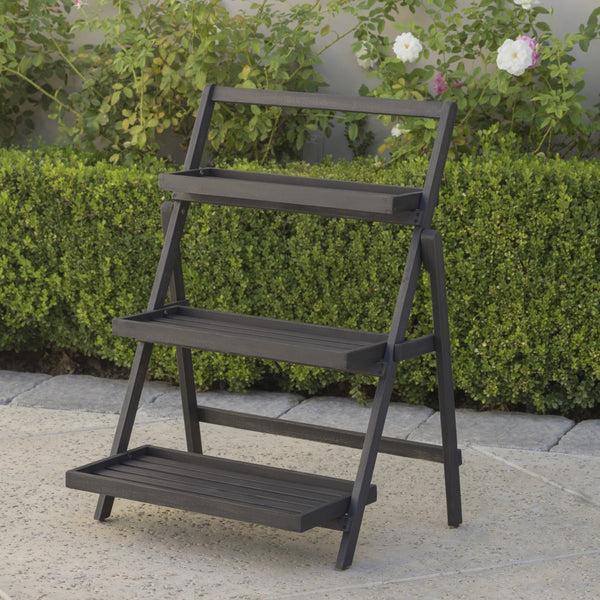 Gdf Studio Topside Outdoor Acacia Wood Plant Stand